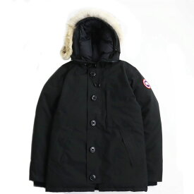 良品●CANADA GOOSE カナダグース CHATEAU/シャトー 3426MA ロゴワッペン付き フーデッドダウンジャケット/コート 黒 S カナダ製 正規品【中古】