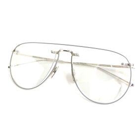 美品▼THOM BROWNE トムブラウン TBS113-59-01 ティアドロップ アビエーターサングラス グレー×シルバー 59□16-150 日本製 ケース付き【中古】