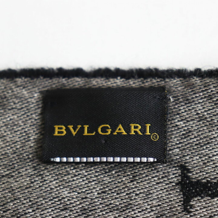 楽天市場】美品○BVLGARI ブルガリ カシミヤ×シルク ロゴ入り フリンジ 
