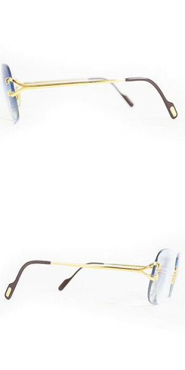 楽天市場】美品□Cartier/カルティエ 130 ツーポイント リムレス 
