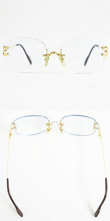 楽天市場】美品□Cartier/カルティエ 130 ツーポイント リムレス 