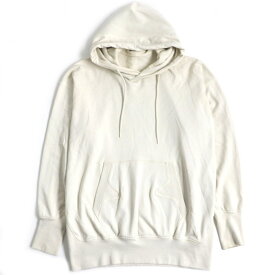 美品▼Y-3 ワイスリー YOHJI YAMAMOTO×adidas アディダス×ヨウジヤマモト 1AX001 STACKED LOGO HOODIE バックプリント パーカー ライトベージュ S 175/92A メンズ 正規品【中古】