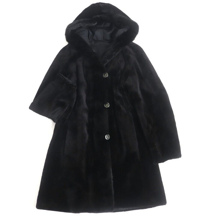 楽天市場】美品▽GRES グレ MINK シェアードミンク フード付き 