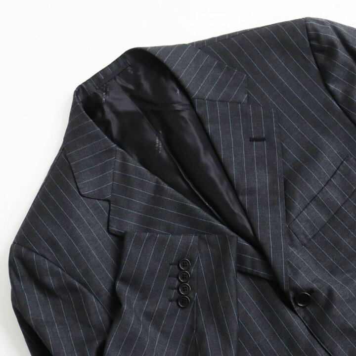 楽天市場】美品○Kiton キートン ウール100％ ストライプ柄 シングル 
