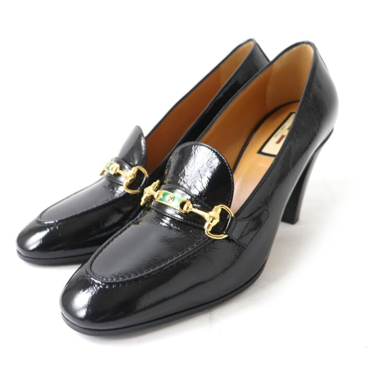 楽天市場】極美品☆GUCCI グッチ 648700 ホースビット付 ラウンドトゥ 