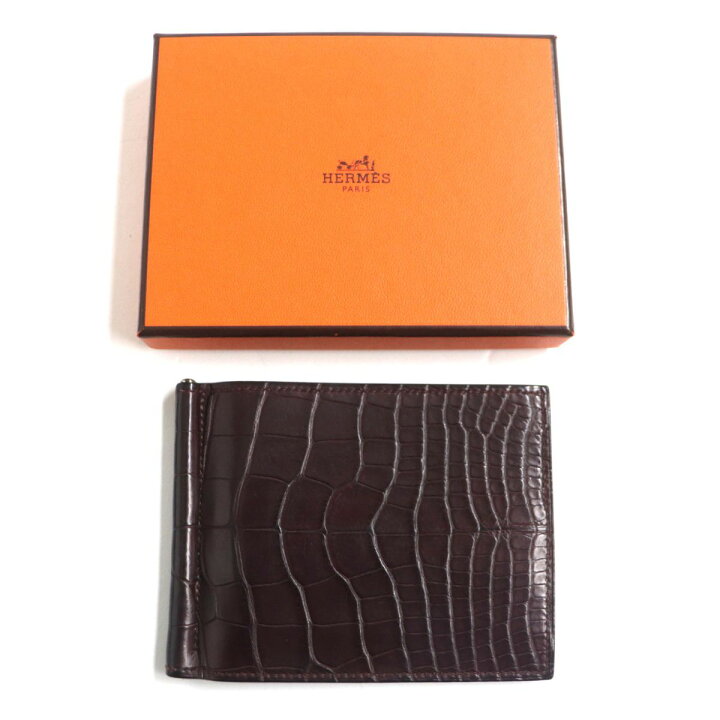 楽天市場】良品▽HERMES エルメス ポーカー GM アリゲーターマット 
