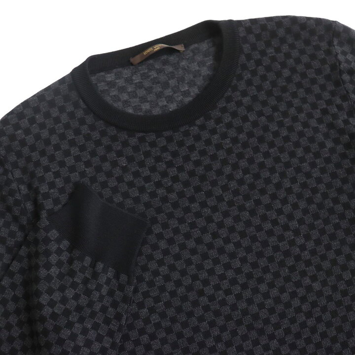 楽天市場】美品△LOUIS VUITTON ルイヴィトン ダミエ柄 ラウンドネック 