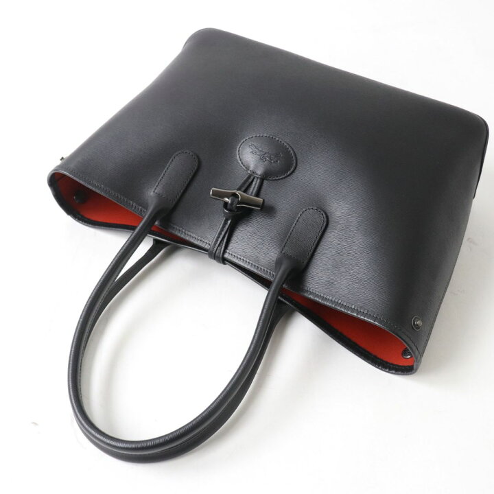 楽天市場】極美品☆LONGCHAMP ロンシャン ロゾ オールレザー ロゴ入り 