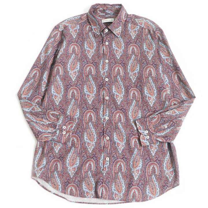 楽天市場】極美品□ETRO/エトロ ペイズリープリント 総柄 ロゴボタン 