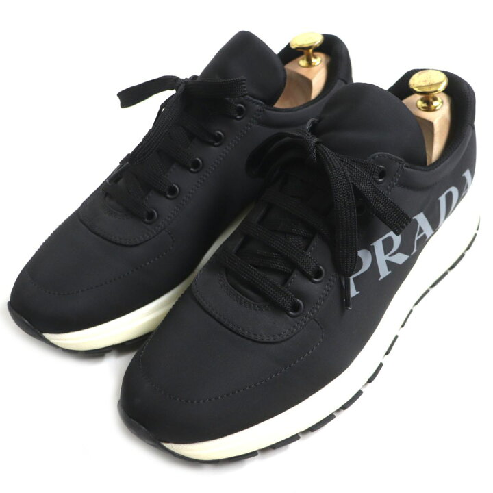 楽天市場】美品▽PRADA プラダ 4E3483 ロゴ入り ナイロン ローカット  