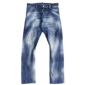 【ドンドン見直し】美品●21SS DSQUARED2 ディースクエアード SEXY TWIST JEAN S74LB0938 クラッシュデニムパンツ/ジーンズ インディゴブルー 42 伊製 正規品【中古】