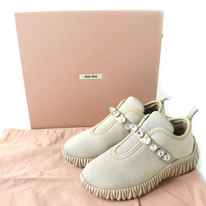 楽天市場】極美品△MIUMIU ミュウミュウ 5S376D クリスタルスタッズ  