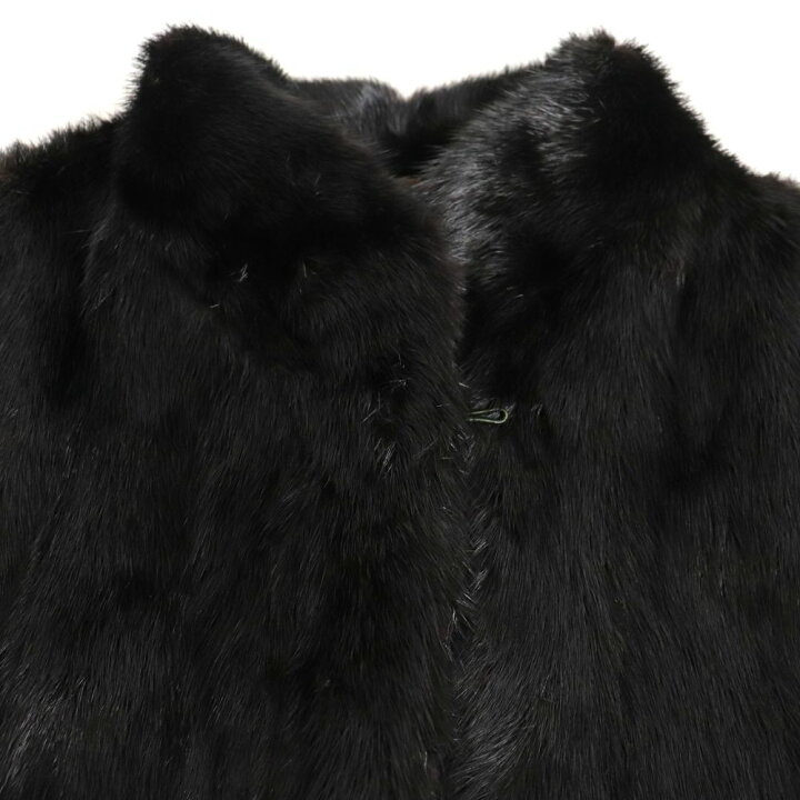 楽天市場】【中古】良品▽MINK ミンク 本毛皮コート ブラック 毛質艶や  