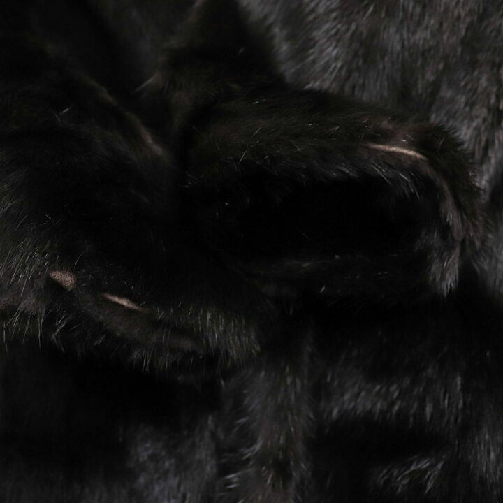 楽天市場】【中古】良品▽MINK ミンク 本毛皮コート ブラック 毛質艶や  