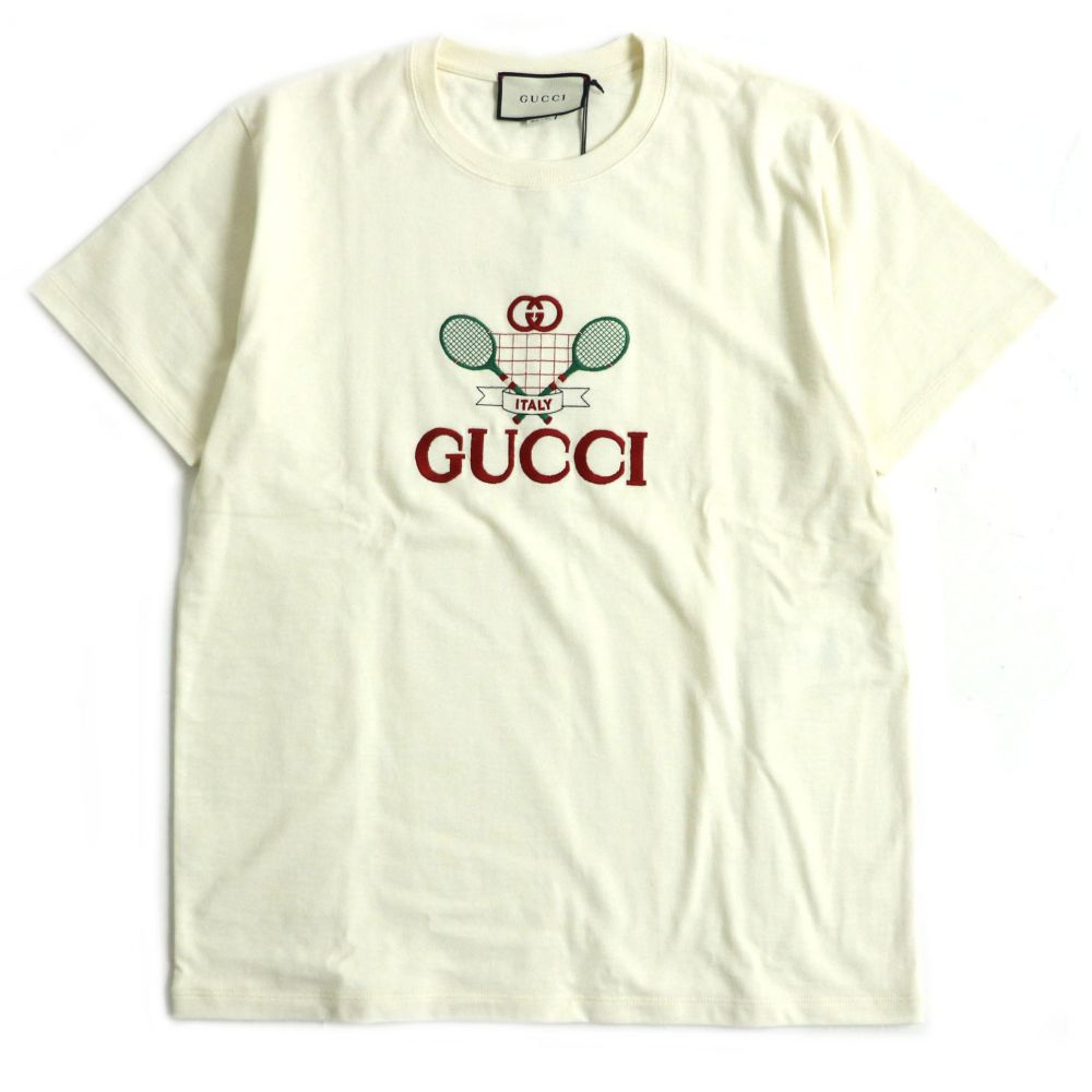 シャツにな Gucci ロゴ ユニセックス sサイズの通販 by ®️｜グッチならラクマ - gucci Tシャツ 正規品 カラー