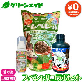 【送料無料】 3点セット スペシャルコラボセット 鉄がないと!! ピュアニームペレット アロマティックニームオイル soware さし芽 種まき ハイドロカルチャー 土壌改良材 活力剤 カーメン君