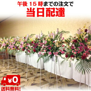 【送料無料】【スタンド花・2段】(全国のイーフローラ加盟店がお届けします)誕生日//御祝/フラワーギフト/歓迎 /退職/当日配達/即日配達/開店祝/開院祝/オープン/展示会/発表会/移転祝/開