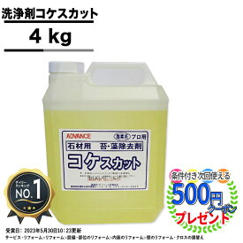 [楽天1位受賞] クーポン付 業務用 コケスカット 4kg アドバンス 石材用 コケ専用 コケ対策