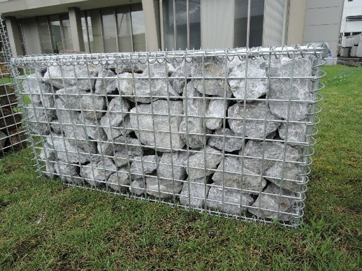 楽天市場 楽天1位受賞 Nittosekko 蛇篭 ガビオン ガビオーネ W900 D300 H450mm 砂利 砕石 天然石 自然石 蛇籠 じゃかご ストーン ストーンボックス 組み立て備品付 砂利は別売 石材 防草シート 人工芝のga