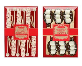 【追跡可能海外メール便】Melville Candy Hand Dipped Chocolate & Peppermint Flavored Spoons and Stirrers (Pack of 2)メルビルキャンディハンドディップチョコレート＆ペパーミント風味のスプーンとスターラー（2パック） アメリカ発送 送料無料
