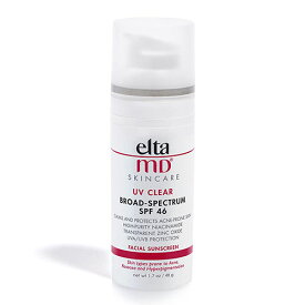 【エクスプレス便】EltaMD UV Clear Facial Sunscreen Broad-Spectrum SPF46 1.7oz 48g　エルタMD　UVクリア　顔用日焼け止め　敏感肌　オイルフリー　クリーム　スキンケア