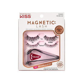 【追跡可能海外メール便】Kiss Magnetic Lash 02 With Applicator マグネット式つけまつ毛　アプリケーター付き　接着剤いらず　のりいらず　マグネットつけまつげ　時短　付け直し楽々　美容　美容液　コスメ　化粧品