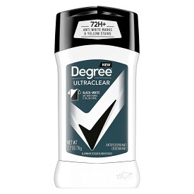 【追跡可能海外メール便】Degree Men UltraClear Antiperspirant Protects from Deodorant Stains Black + White Mens Deodorant 2.7 oz Degree Men ウルトラクリア ブラック&ホワイト デオドラント 汗 ニオイ対策に 76g 制汗剤 汗染み