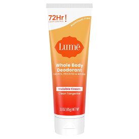 【追跡可能海外メール便】ルメ　デオドラント 85g　 Lume Deodorant Cream Tube 3oz(Clean Tangerine) 制汗 制汗剤　クリームチューブタイプ　敏感肌　脇　プライベートゾーン