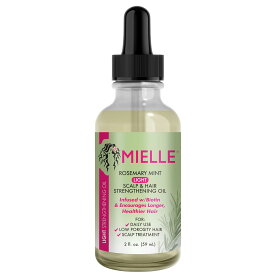 【追跡可能海外メール便】【ライト】Mielle Organics Rosemary Mint Light Scalp & Hair Strengthening Oil, 2oz ヘアオイル ヘアケア オイル 保湿 スカルプ