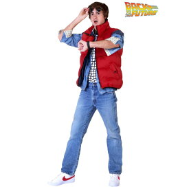 バックトゥザフューチャー 衣装 コスプレ マーティ・マクフライ 男性用 コスチューム Back to the Future Marty McFly Costume 公式ライセンス 【エクスプレス便】