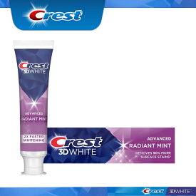 【追跡可能海外メール便】 最新版 Crest 3D White Advanced Radiant Mint 3.3oz 1本 　クレスト　3Dホワイト　ラディアントミント　3.3oz 1本 　ホワイトニング歯磨き粉　ホワイトニング　白い歯