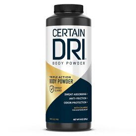 【エクスプレス便】サーテンドライ CERTAIN DRI ボディパウダー 8 oz　汗止め　わき汗　制汗剤　海外製品　ワキガ　汗の匂い　汗臭い　Body Powder Maximum Sweat Absorption & Moisture Control, 8 Oz　 汗対策 パースピレックス