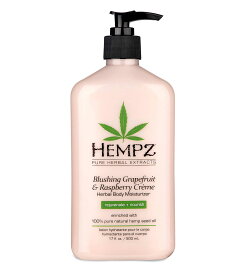 【エクスプレス便】Hempz Blushing Grapefruit & Raspberry Creme Herbal Body Moisturizer Lotion 17oz ヘンプ　ブラッシンググレープフルーツアンドラズベリー保湿ローション 500ml