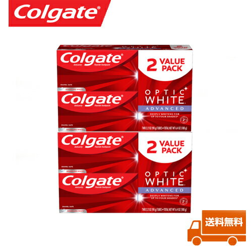 コルゲート Colgate OPTIC white Advanced Teeth Whitening PACK OF 4 ホワイト　90g　4本セット　 ホワイトニング  歯磨き粉