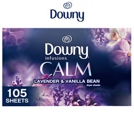 【エクスプレス便】ダウニー ドライシート ラベンダー & バニラ 105枚 乾燥 柔軟剤 Downy Lavender Vanilla Bean Dryer Sheets 105ct