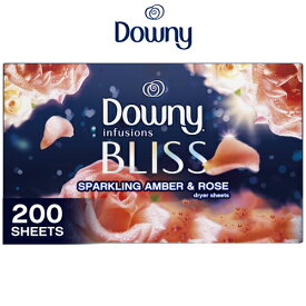 【エクスプレス便】ダウニー ドライシート アンバーブロッサム 200枚 乾燥 柔軟剤 Downy Amber Blossom Dryer Sheets 200ct