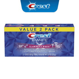 【エクスプレス便】 Crest 3D White Glamorous White 3.8oz pack of 2 クレスト 3Dホワイトグラマラスホワイト107g　2本　ホワイトニング歯磨き粉　ホワイトニング　白い歯　虫歯予防