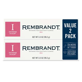 【エクスプレス便】【お得な2本セット】レンブランツ　インテンス ホワイトニング　歯磨き粉 99g　Rembrandt Intense Stain Whitening Toothpasteホワイトニング