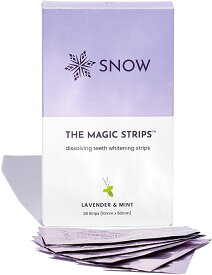 【追跡可能海外メール便】 SNOW THE MAGIC WHITENING STRIPS スノー ホワイトニングテープ 28枚入り　(1cm×5cm) わずか15-20分でホワイトニング 溶けてなくなるホワイトニングテープ 海外セレブ愛用 ホワイトニング 白い歯