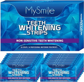 【追跡可能海外メール便】 MySmile Teeth Whitening Strips マイスマイル ホワイトニングテープ 28枚入り 14セット わずか30分でホワイトニング 白い歯 輝く笑顔 2-3トーン明るい歯に