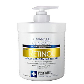 【お買い物マラソン★限定価格】Advanced Clinicals レチノール　顔＆身体用　保湿クリーム 16 oz 454 g 【エクスプレス便】