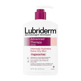 【エクスプレス便】Lubriderm Advanced Therapy Fragrance-Free Moisturizing Lotion with Vitamins E and Pro-Vitamin B5 16oz 473ml ルブリダーム　アドバンスド　無香料　モイスチャーライジングローション　ビタミンE　ビタミンB5【送料無料】