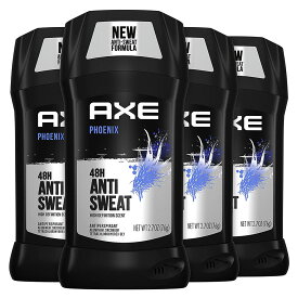 【エクスプレス便】【お得な4本セット】 AXE Antiperspirant Deodorant For Men 48H Sweat & Odor Protection For Long Lasting Freshness, Phoenix 2.7oz Pack of 4 アックス　メンズデオドラント　フィーネックス　76g 48時間
