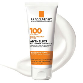 【エクスプレス便】【La Roche-Posay】Anthelios Melt-in Milk Body & Face Sunscreen Lotion SPF 100 3oz ラロッシュポゼ 日焼け止め SPF 100 90ml 顔用日焼け止め ボディ用日焼け止め 子供 無香料 強力日焼け止め
