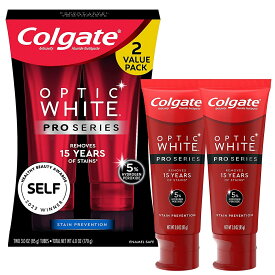 【追跡可能海外メール便】【お得な2本セット】 Colgate Optic White Pro Series Whitening Toothpaste 3oz Pack of 2【Stain Prevention】 コルゲートホワイトニング 歯磨き粉　プロシリーズ 85g　2本セット　ホワイトニング