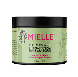 【エクスプレス便】Mielle Organics Rosemary Mint Strengthening Hair Masque 12oz ミエル オーガニクス ローズマリー ミント ストレングニング ヘア マスク 340g ヘアケア　トリートメント　傷み
