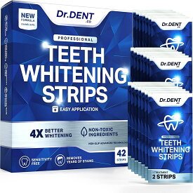 【追跡可能海外メール便】DrDent Professional Teeth Whitening Strips 21 Treatmentsドクターデント プロフェッショナル ホワイトニングテープ 21回分（42枚入り）ホワイトニング　白い歯　セルフホワイトニング　シートタイプ