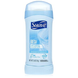 【追跡可能海外メール便】Suave Deodorant Stick Fresh 2.6ozスエーヴ デオドラントスティック フレッシュ 74g制汗剤　スティックタイプ　塗った後白くならない　長時間効果持続　汗の悩み　女性用