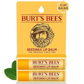 【追跡可能海外メール便】Burt's Bees Lip Balm Moisturizing Lip Care100% Natural, 2pack　バーツビーズリップバーム2本セット　唇の保湿に　リップバーム