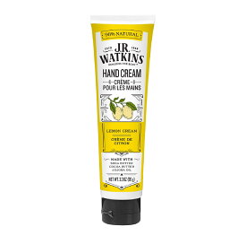 J.R. Watkins Natural Moisturizing Hand Cream Lemon 3.3oz ジェイ・アール・ワトキンス ハンドクリーム 95g ボディクリーム 保湿 植物由来 シアバター ココアバター アボカドオイル 【追跡可能海外メール便】